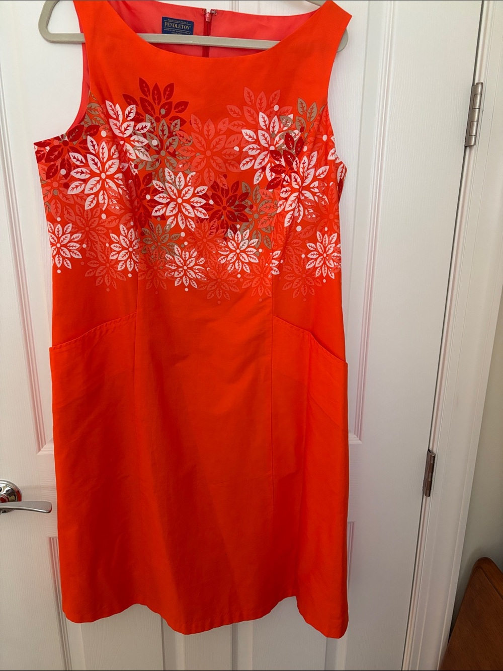 Pendleton Orange Floral Sheath Dress